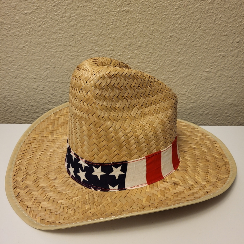 USA Straw Cowboy Hat